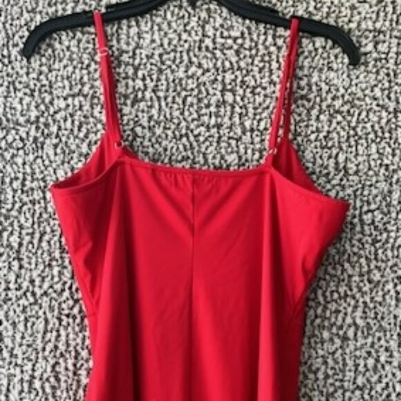 VIDUSSA Red Spaghetti Strap Open Midriff Mini Dress - Picture 8 of 9